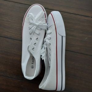 low top canvas sneakers, size 8, brand new, never worn